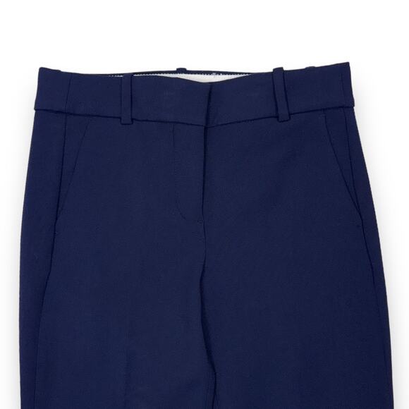 J Crew Women's Cameron Slim Leg Cropped Pant Size 2 Navy Blue Stretch - Picture 6 of 15